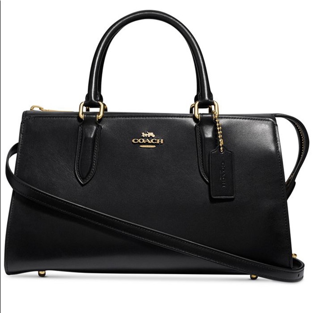 Authentic Black Coach Refined Calf Leather Bond Bag (NWOT)